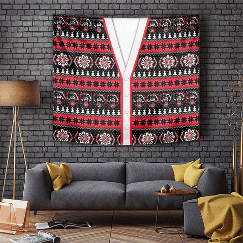 Perth Bears Rugby Christmas Tapestry Aboriginal Seamless Cardigan Inspired