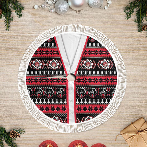 Perth Bears Rugby Christmas Tree Skirt Aboriginal Seamless Cardigan Inspired