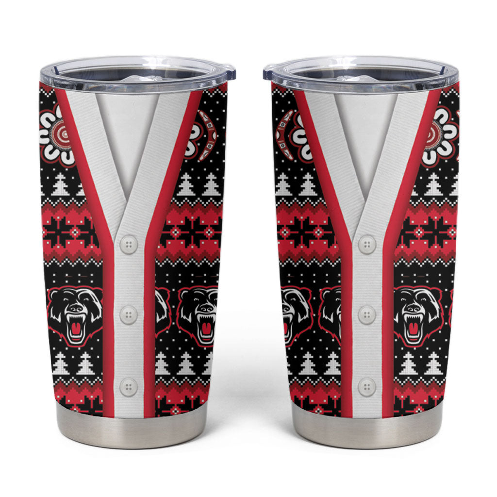 Perth Bears Rugby Christmas Tumbler Cup Aboriginal Seamless Cardigan Inspired