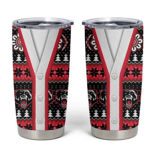 Perth Bears Rugby Christmas Tumbler Cup Aboriginal Seamless Cardigan Inspired