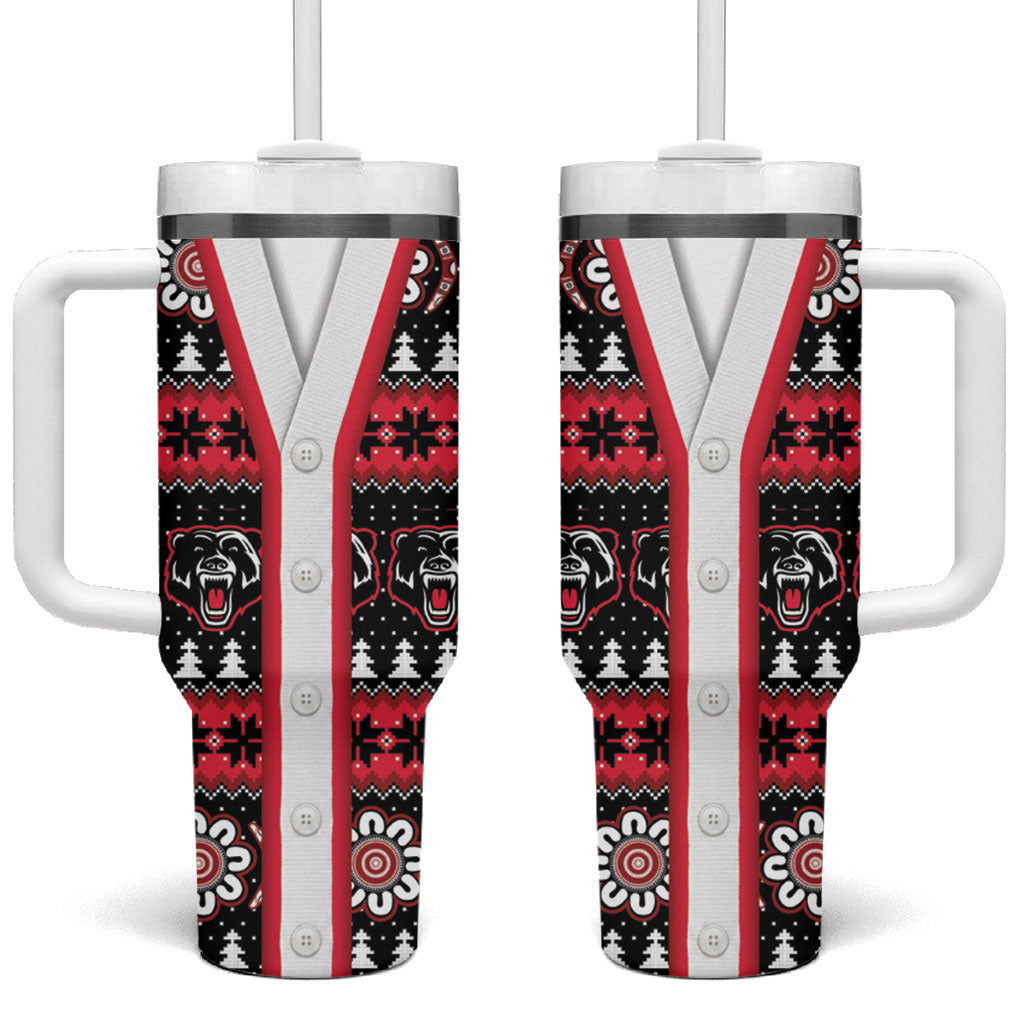 Perth Bears Rugby Christmas Tumbler With Handle Aboriginal Seamless Cardigan Inspired