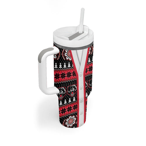Perth Bears Rugby Christmas Tumbler With Handle Aboriginal Seamless Cardigan Inspired