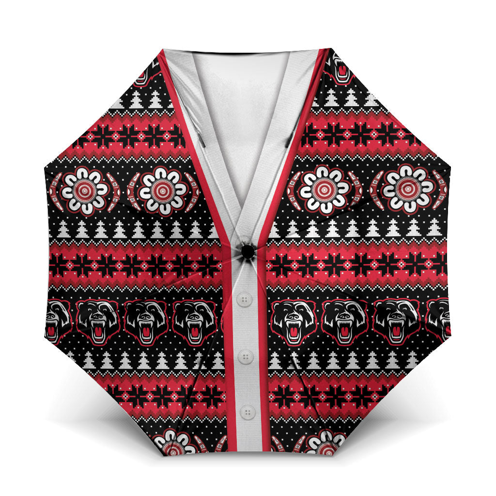 Perth Bears Rugby Christmas Umbrella Aboriginal Seamless Cardigan Inspired