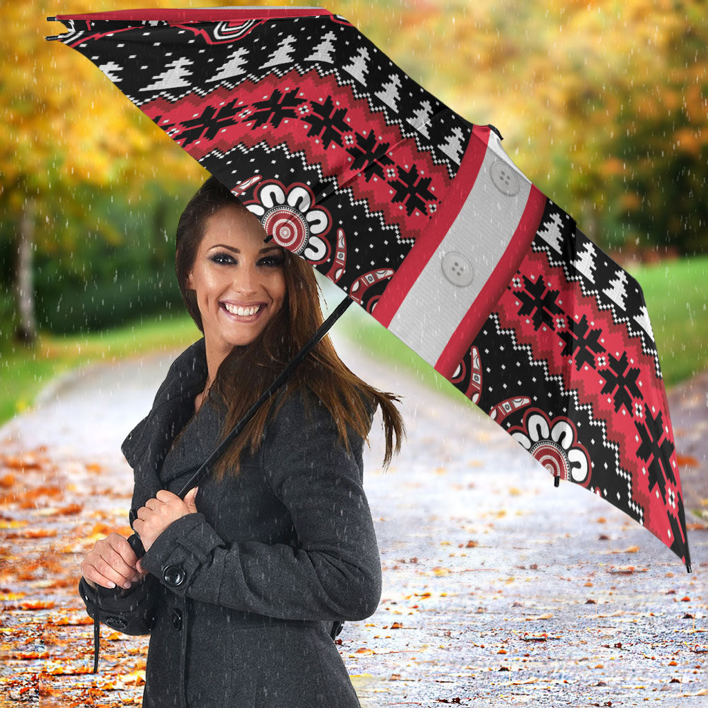 Perth Bears Rugby Christmas Umbrella Aboriginal Seamless Cardigan Inspired