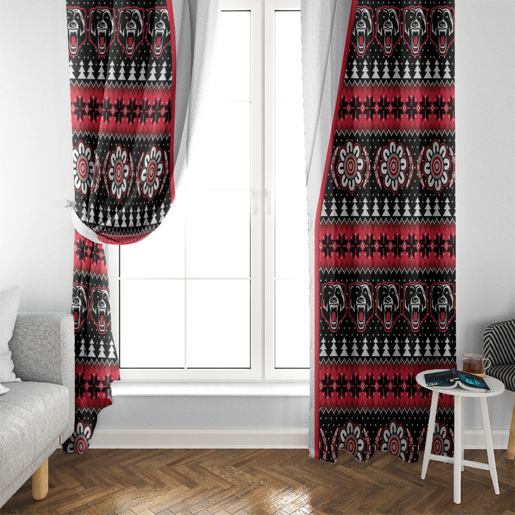 Perth Bears Rugby Christmas Window Curtain Aboriginal Seamless Cardigan Inspired