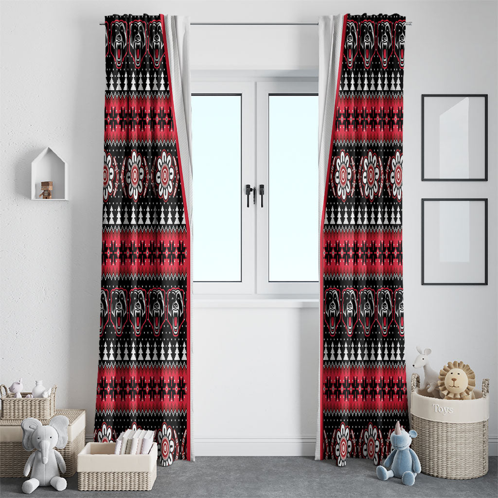 Perth Bears Rugby Christmas Window Curtain Aboriginal Seamless Cardigan Inspired