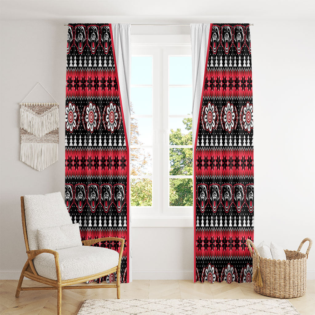 Perth Bears Rugby Christmas Window Curtain Aboriginal Seamless Cardigan Inspired