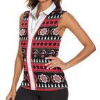 Perth Bears Rugby Christmas Women Sleeveless Polo Shirt Aboriginal Seamless Cardigan Inspired