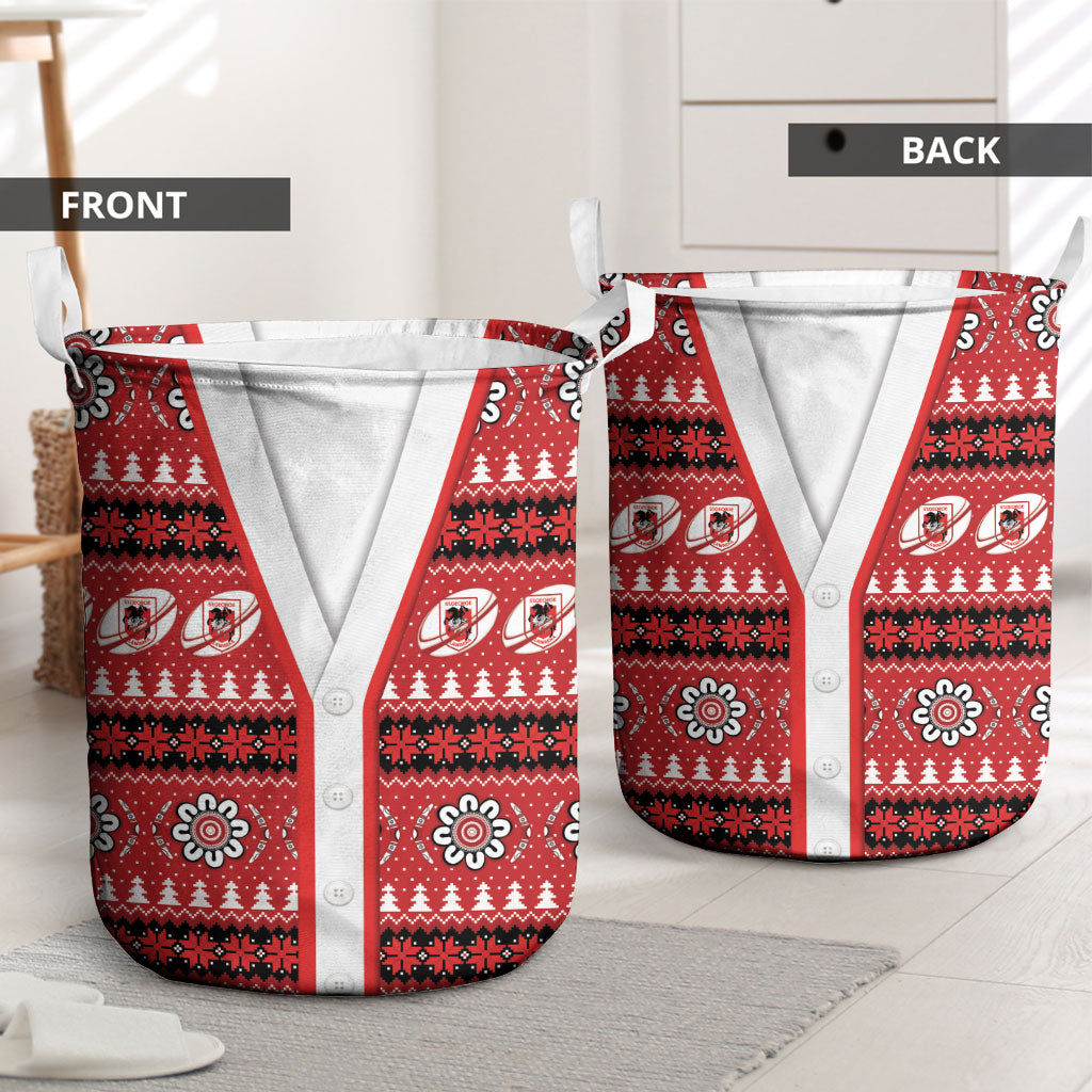Dragons Rugby Christmas Laundry Basket Aboriginal Seamless Cardigan Inspired