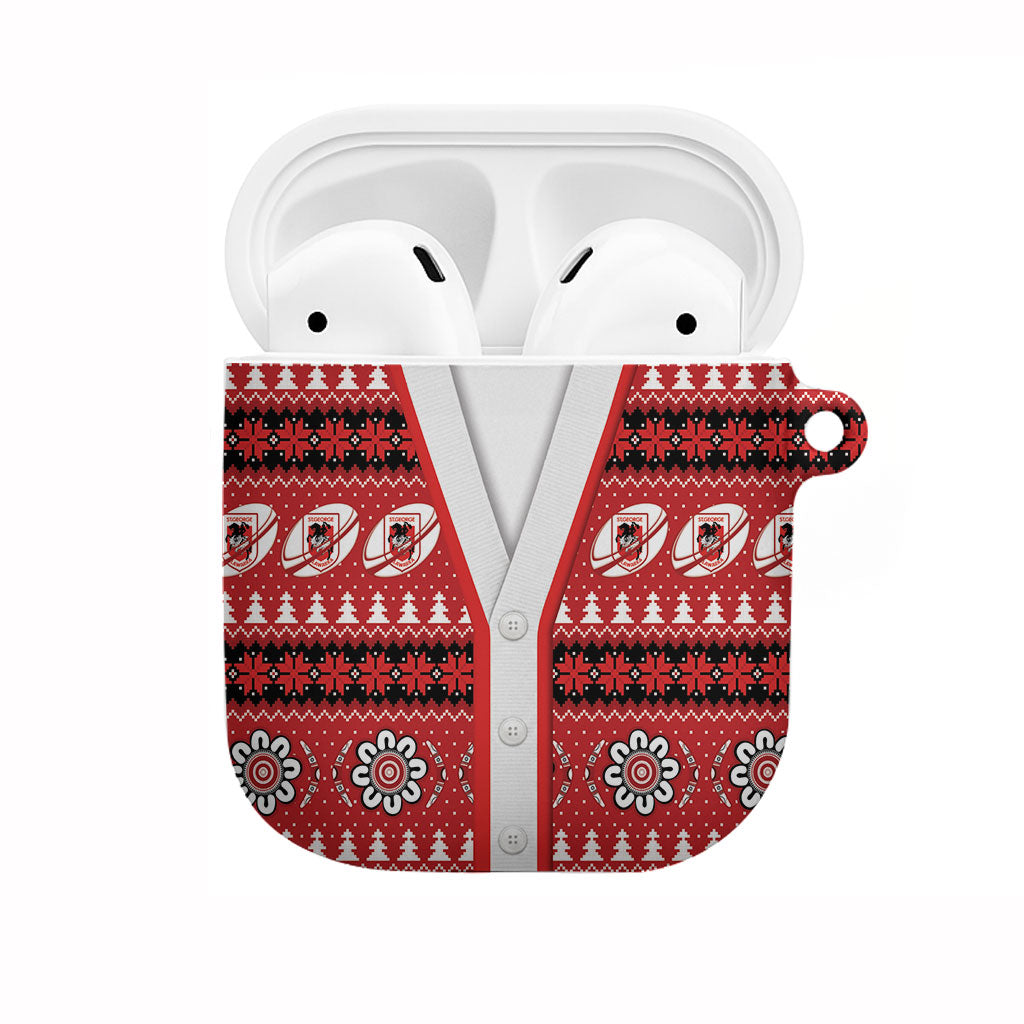 Dragons Rugby Christmas AirPods Case Aboriginal Seamless Cardigan Inspired