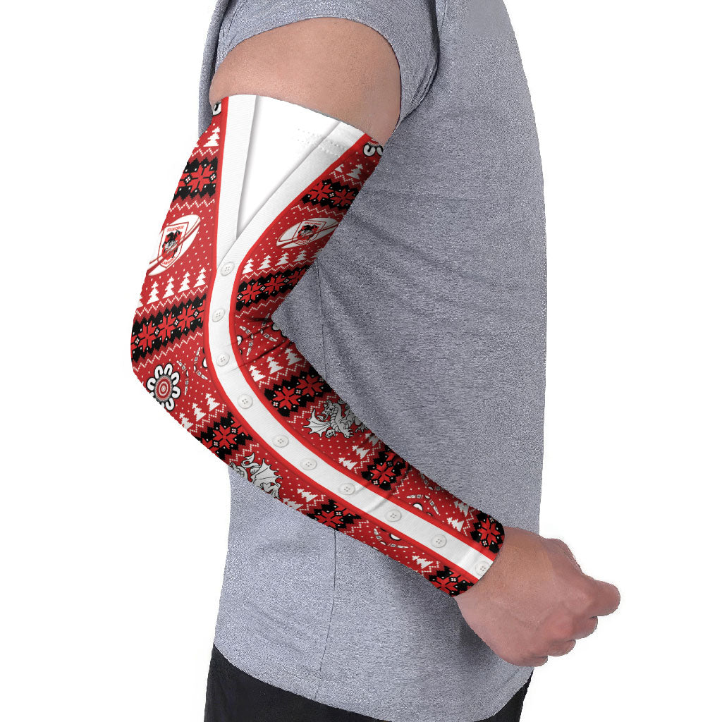 Dragons Rugby Christmas Arm Sleeves Aboriginal Seamless Cardigan Inspired
