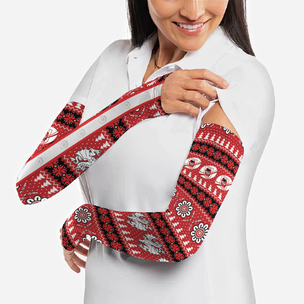 Dragons Rugby Christmas Arm Sleeves Aboriginal Seamless Cardigan Inspired