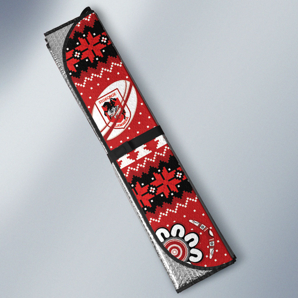 Dragons Rugby Christmas Auto Sun Shade Aboriginal Seamless Cardigan Inspired
