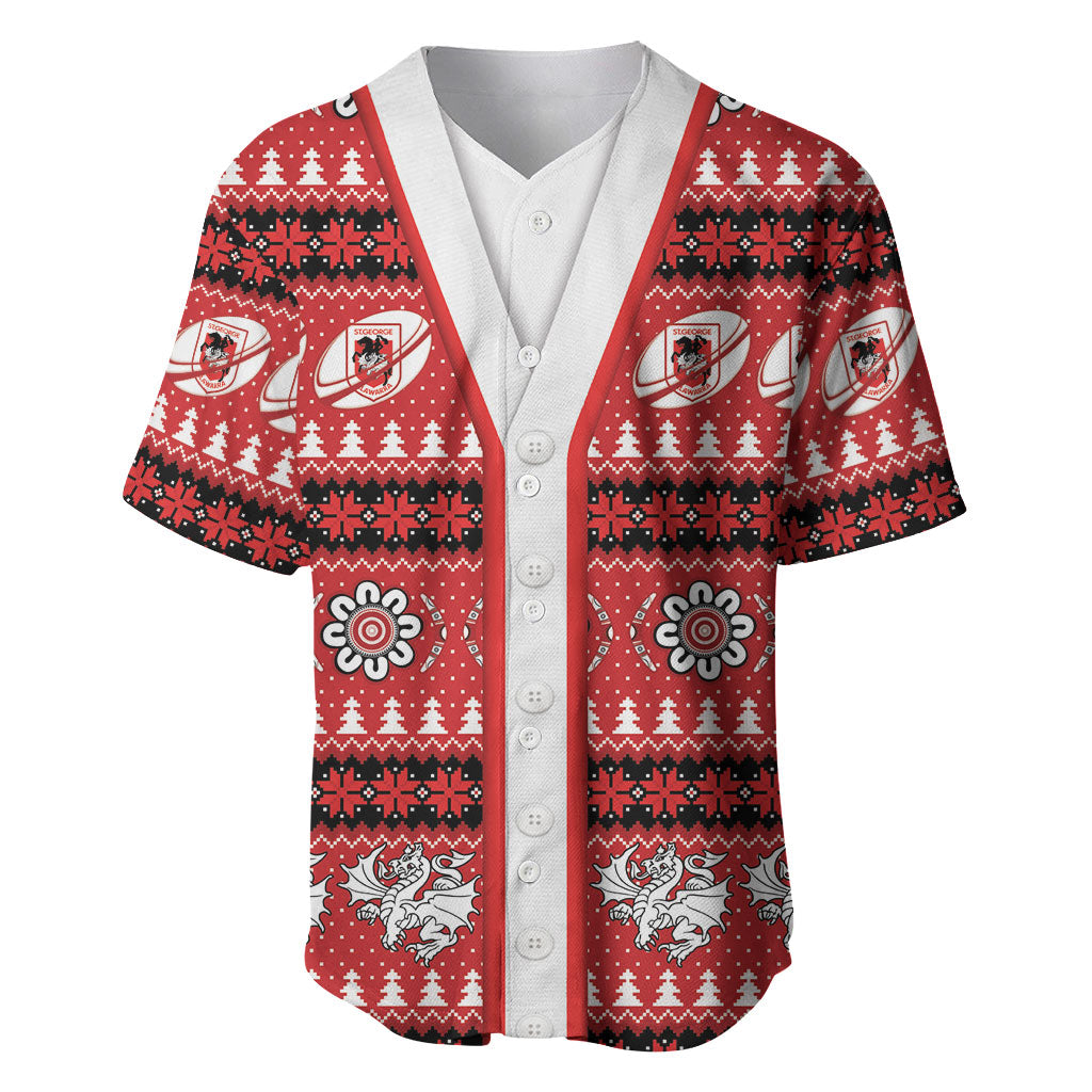 Dragons Rugby Christmas Baseball Jersey Aboriginal Seamless Cardigan Inspired