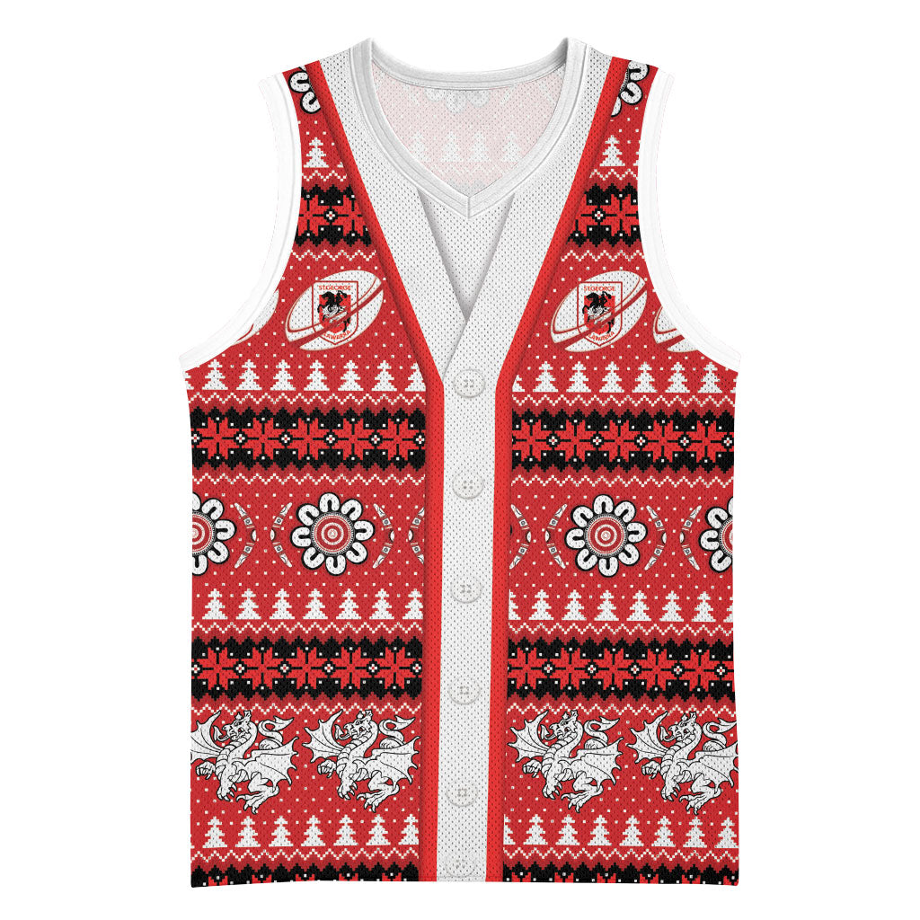 Dragons Rugby Christmas Basketball Jersey Aboriginal Seamless Cardigan Inspired