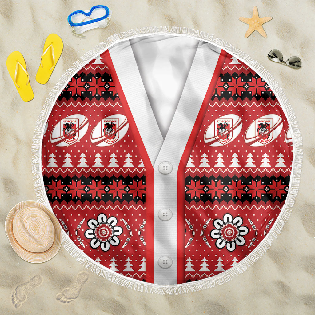 Dragons Rugby Christmas Beach Blanket Aboriginal Seamless Cardigan Inspired