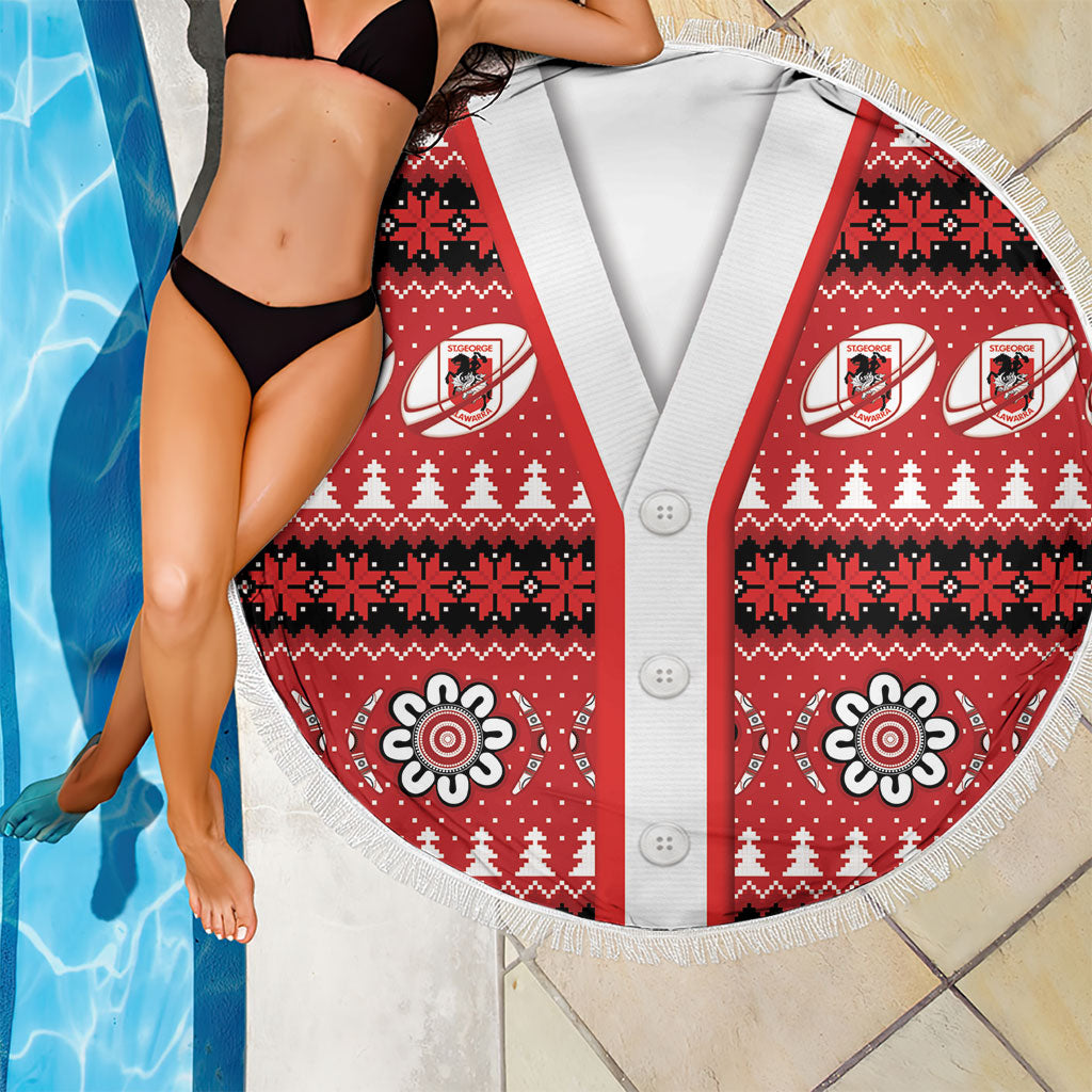 Dragons Rugby Christmas Beach Blanket Aboriginal Seamless Cardigan Inspired
