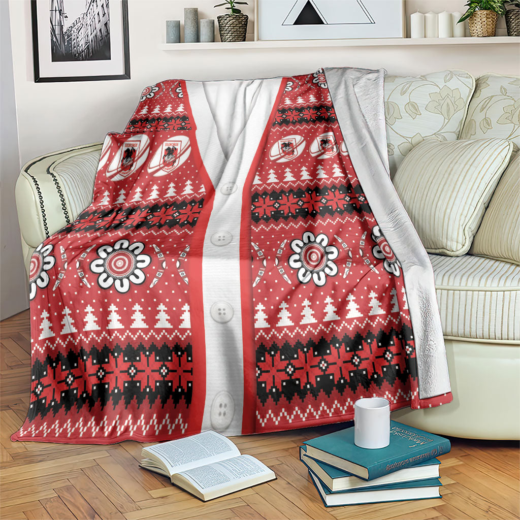 Dragons Rugby Christmas Blanket Aboriginal Seamless Cardigan Inspired