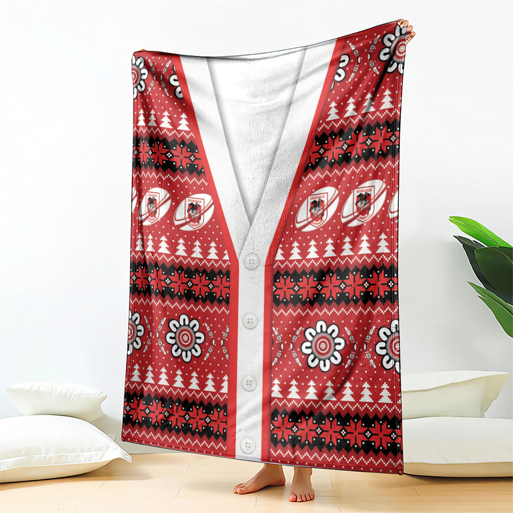 Dragons Rugby Christmas Blanket Aboriginal Seamless Cardigan Inspired
