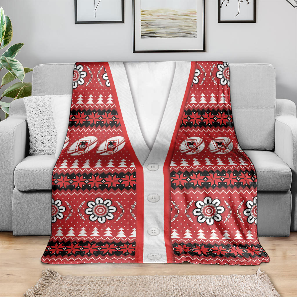 Dragons Rugby Christmas Blanket Aboriginal Seamless Cardigan Inspired
