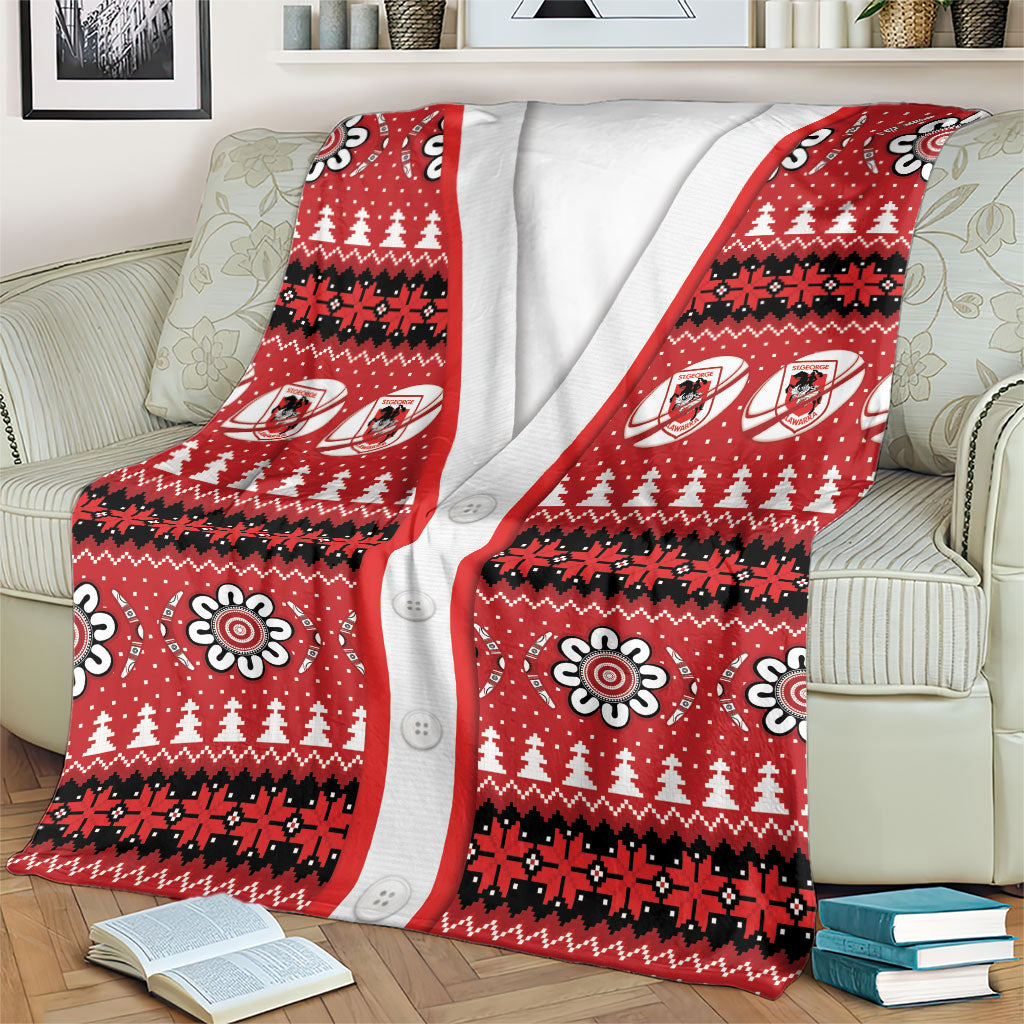 Dragons Rugby Christmas Blanket Aboriginal Seamless Cardigan Inspired