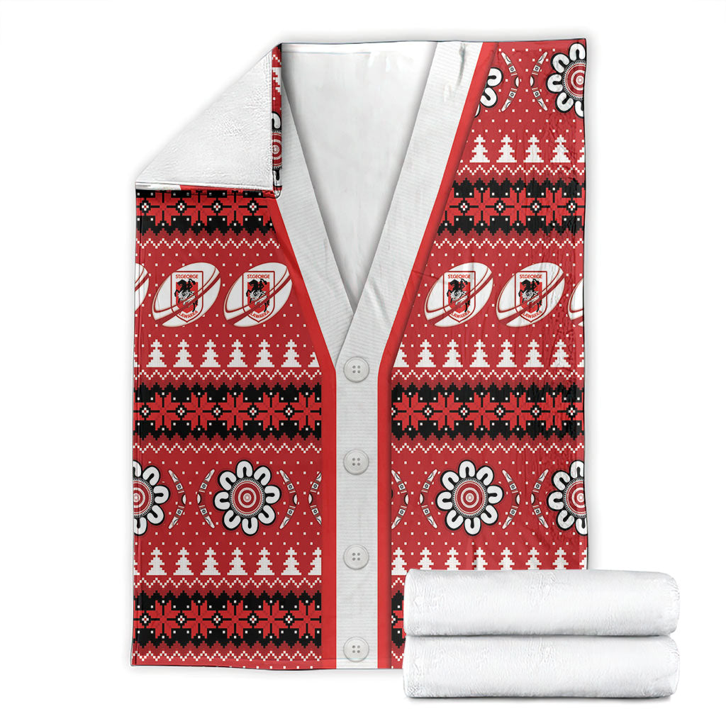 Dragons Rugby Christmas Blanket Aboriginal Seamless Cardigan Inspired
