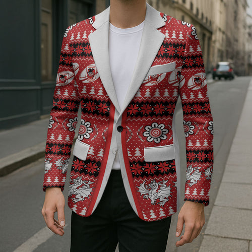 Dragons Rugby Christmas Blazer Aboriginal Seamless Cardigan Inspired