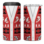 Dragons Rugby Christmas 4 in 1 Can Cooler Tumbler Aboriginal Seamless Cardigan Inspired