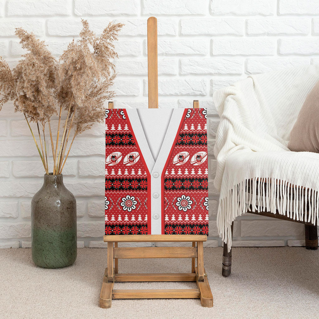Dragons Rugby Christmas Canvas Wall Art Aboriginal Seamless Cardigan Inspired