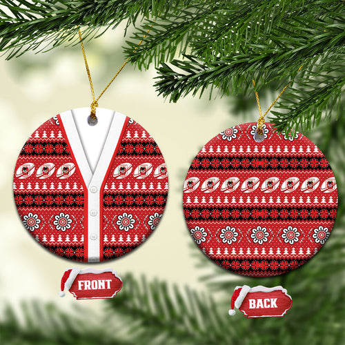 Dragons Rugby Christmas Ceramic Ornament Aboriginal Seamless Cardigan Inspired