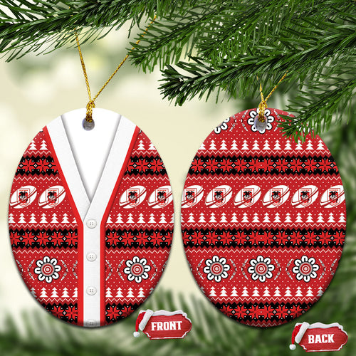 Dragons Rugby Christmas Ceramic Ornament Aboriginal Seamless Cardigan Inspired