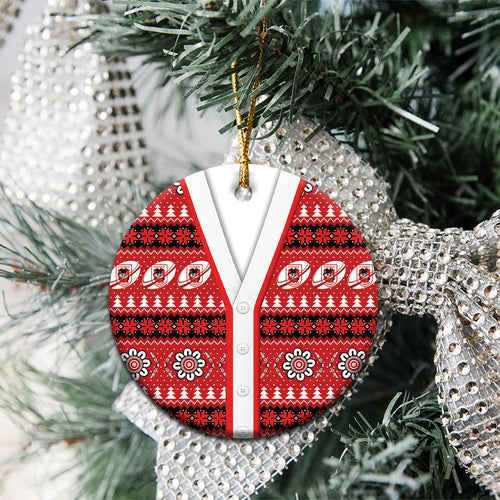 Dragons Rugby Christmas Ceramic Ornament Aboriginal Seamless Cardigan Inspired