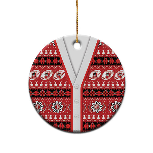 Dragons Rugby Christmas Ceramic Ornament Aboriginal Seamless Cardigan Inspired