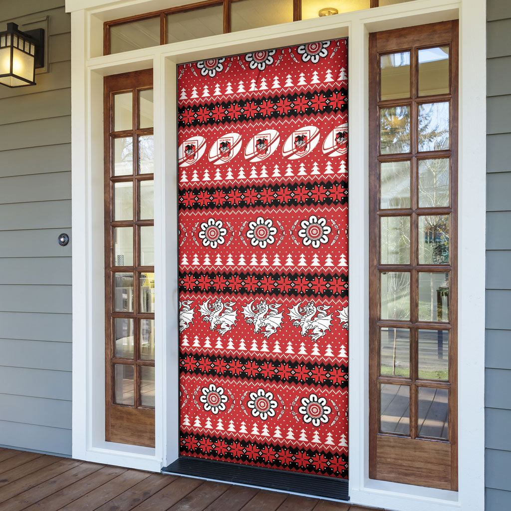 Dragons Rugby Christmas Door Cover Aboriginal Seamless Cardigan Inspired