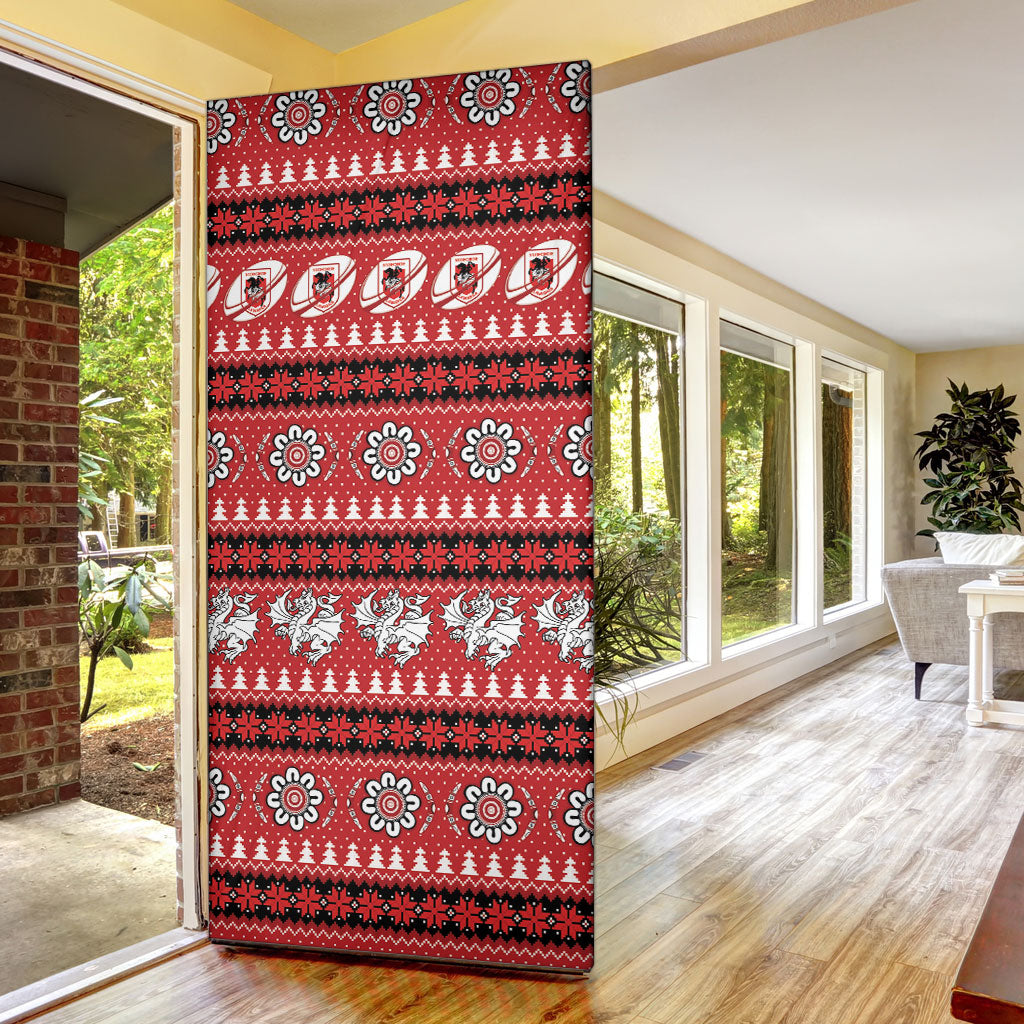 Dragons Rugby Christmas Door Cover Aboriginal Seamless Cardigan Inspired