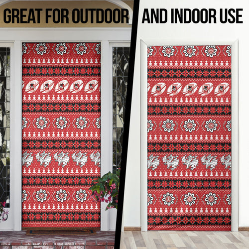 Dragons Rugby Christmas Door Cover Aboriginal Seamless Cardigan Inspired