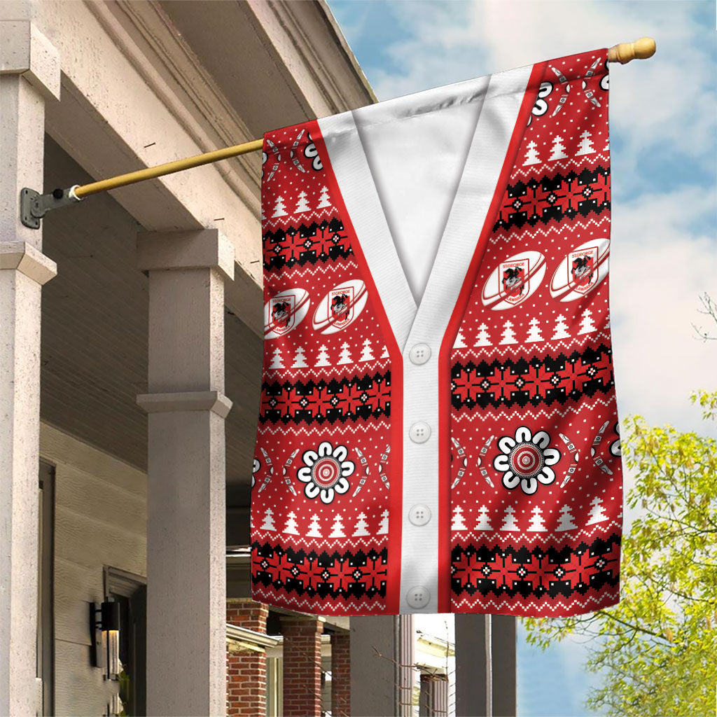 Dragons Rugby Christmas Garden Flag Aboriginal Seamless Cardigan Inspired