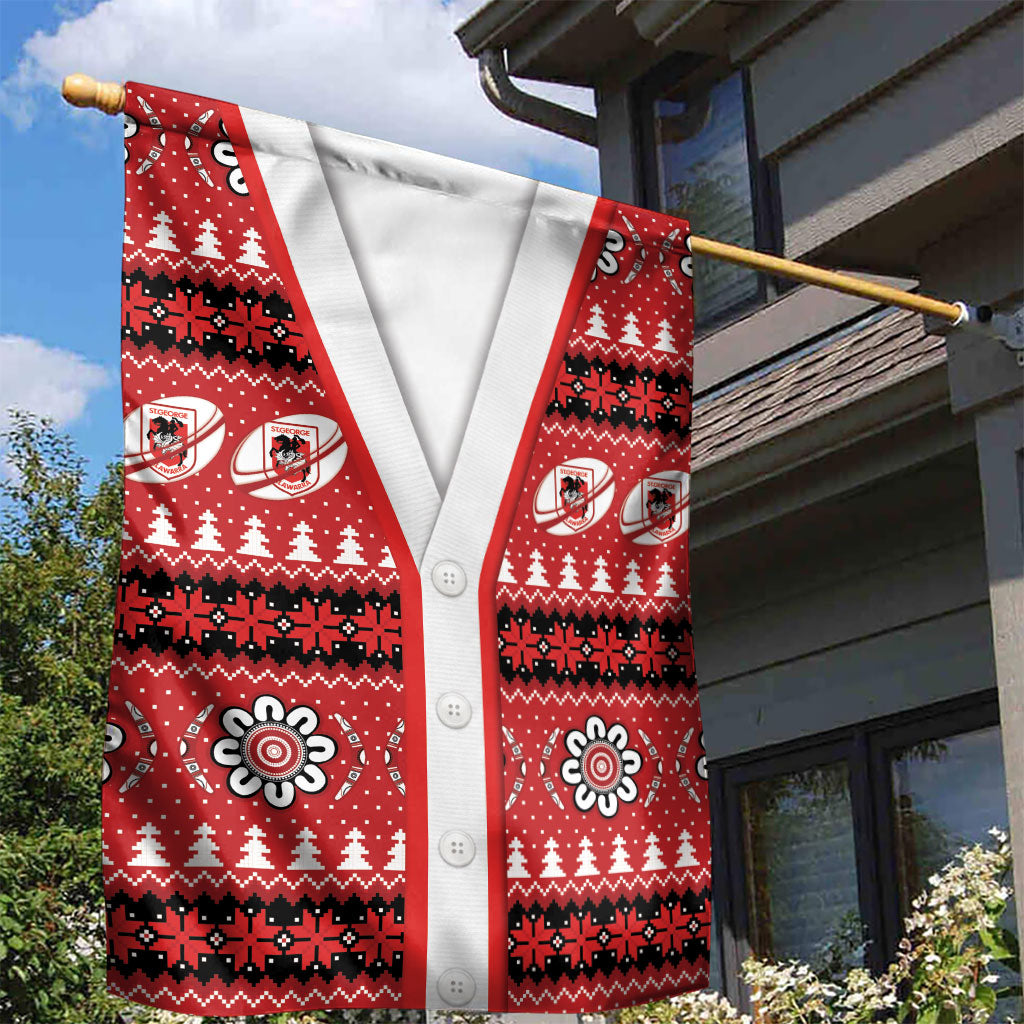 Dragons Rugby Christmas Garden Flag Aboriginal Seamless Cardigan Inspired