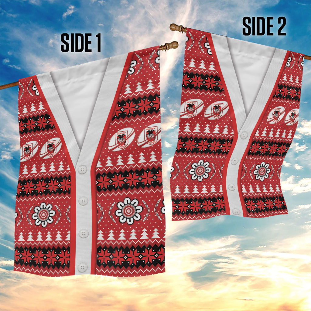 Dragons Rugby Christmas Garden Flag Aboriginal Seamless Cardigan Inspired