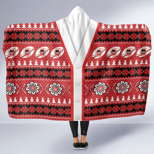 Dragons Rugby Christmas Hooded Blanket Aboriginal Seamless Cardigan Inspired