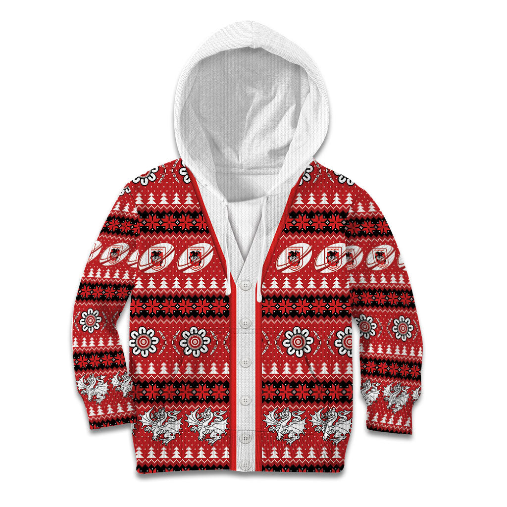 Dragons Rugby Christmas Kid Hoodie Aboriginal Seamless Cardigan Inspired