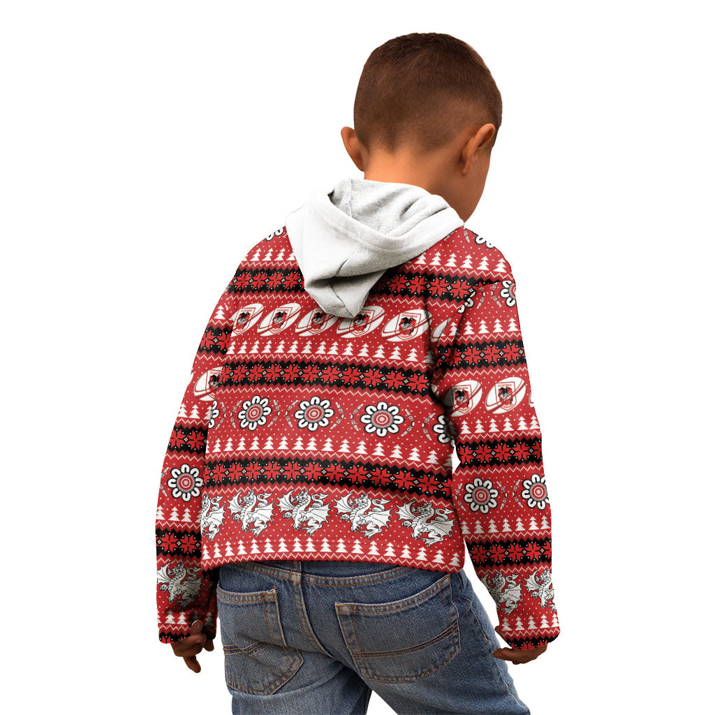 Dragons Rugby Christmas Kid Hoodie Aboriginal Seamless Cardigan Inspired