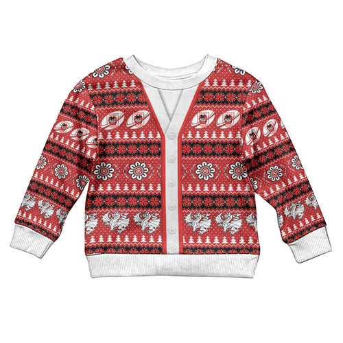 Dragons Rugby Christmas Kid Ugly Christmas Sweater Aboriginal Seamless Cardigan Inspired