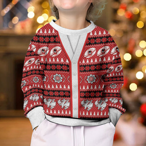 Dragons Rugby Christmas Kid Ugly Christmas Sweater Aboriginal Seamless Cardigan Inspired