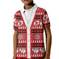 Dragons Rugby Christmas Kid Polo Shirt Aboriginal Seamless Cardigan Inspired