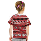 Dragons Rugby Christmas Kid T Shirt Aboriginal Seamless Cardigan Inspired