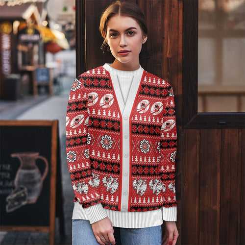 Dragons Rugby Christmas Ugly Christmas Sweater Aboriginal Seamless Cardigan Inspired