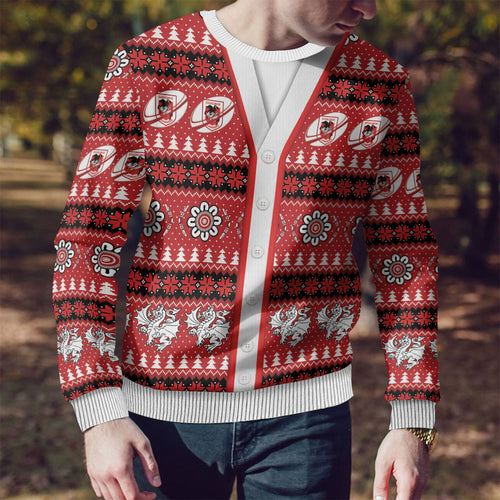 Dragons Rugby Christmas Ugly Christmas Sweater Aboriginal Seamless Cardigan Inspired