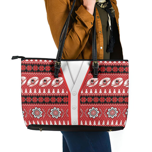 Dragons Rugby Christmas Leather Tote Bag Aboriginal Seamless Cardigan Inspired