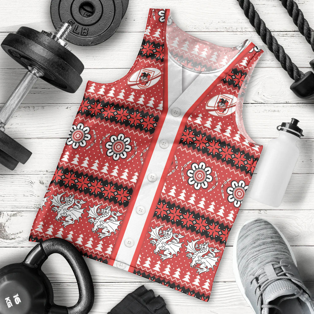 Dragons Rugby Christmas Men Tank Top Aboriginal Seamless Cardigan Inspired